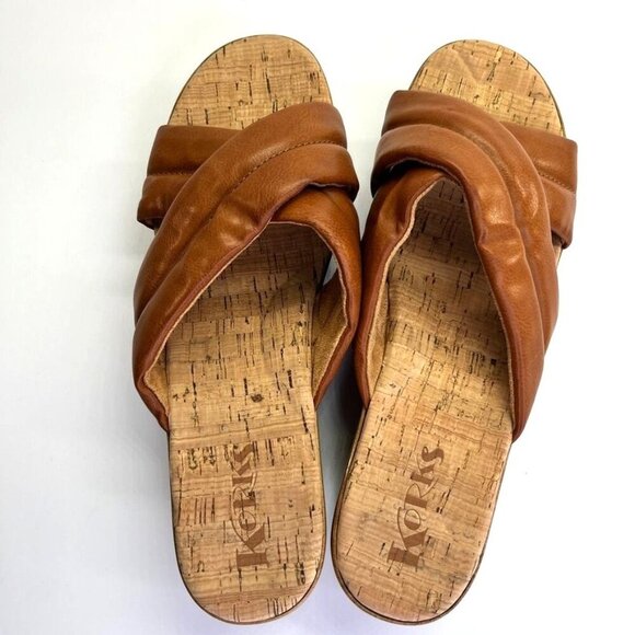 Korks Women’s Faithe Wedge Sandals Size 10M Brown Wood Grain - Picture 7 of 13